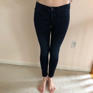 Dark wash skinny jeans